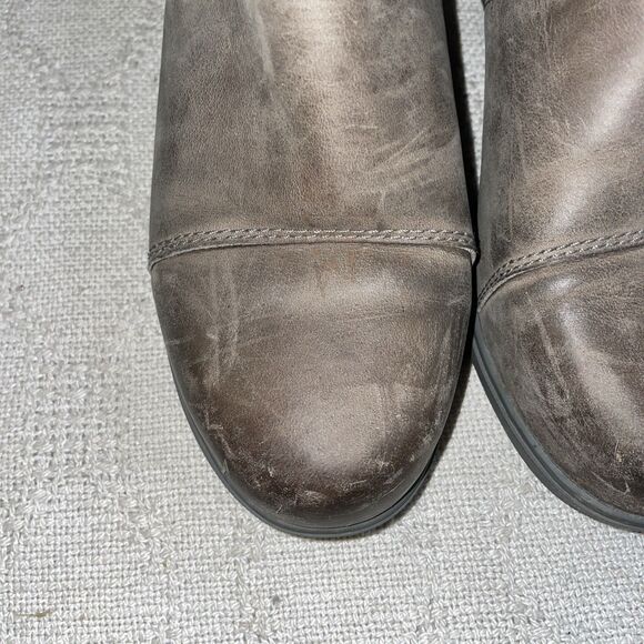 Sorel Women’s Ankle Boots Size 5 M Gray Leather Hiking Rugged - Picture 8 of 12